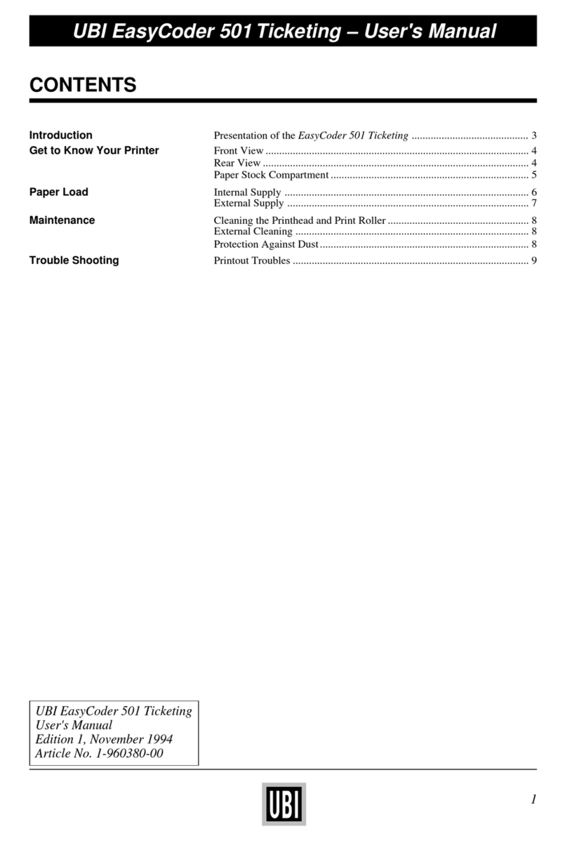 UBI EasyCoder 501 Ticketing Manual de usuario