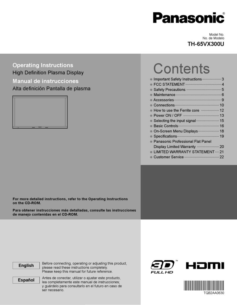 Panasonic TENTATIVE TH-65VX300U Manual de usuario Panasonic TENTATIVE TH-65VX300U Manual de usuario
