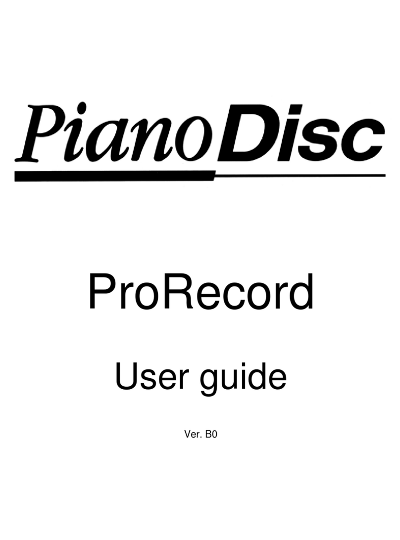 PianoDisc ProRecord Manual de usuario PianoDisc ProRecord Manual de usuario