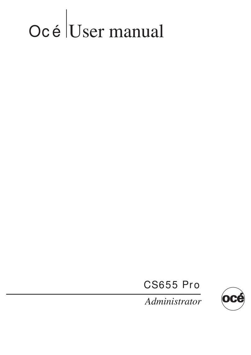 Oce CS655 Pro Manual de uso y cuidado