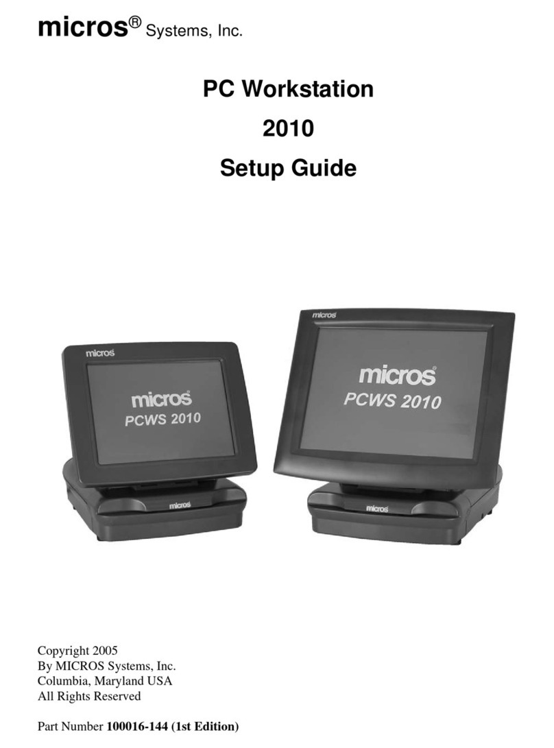 Micros Systems PCWS 2010 Manual de usuario
