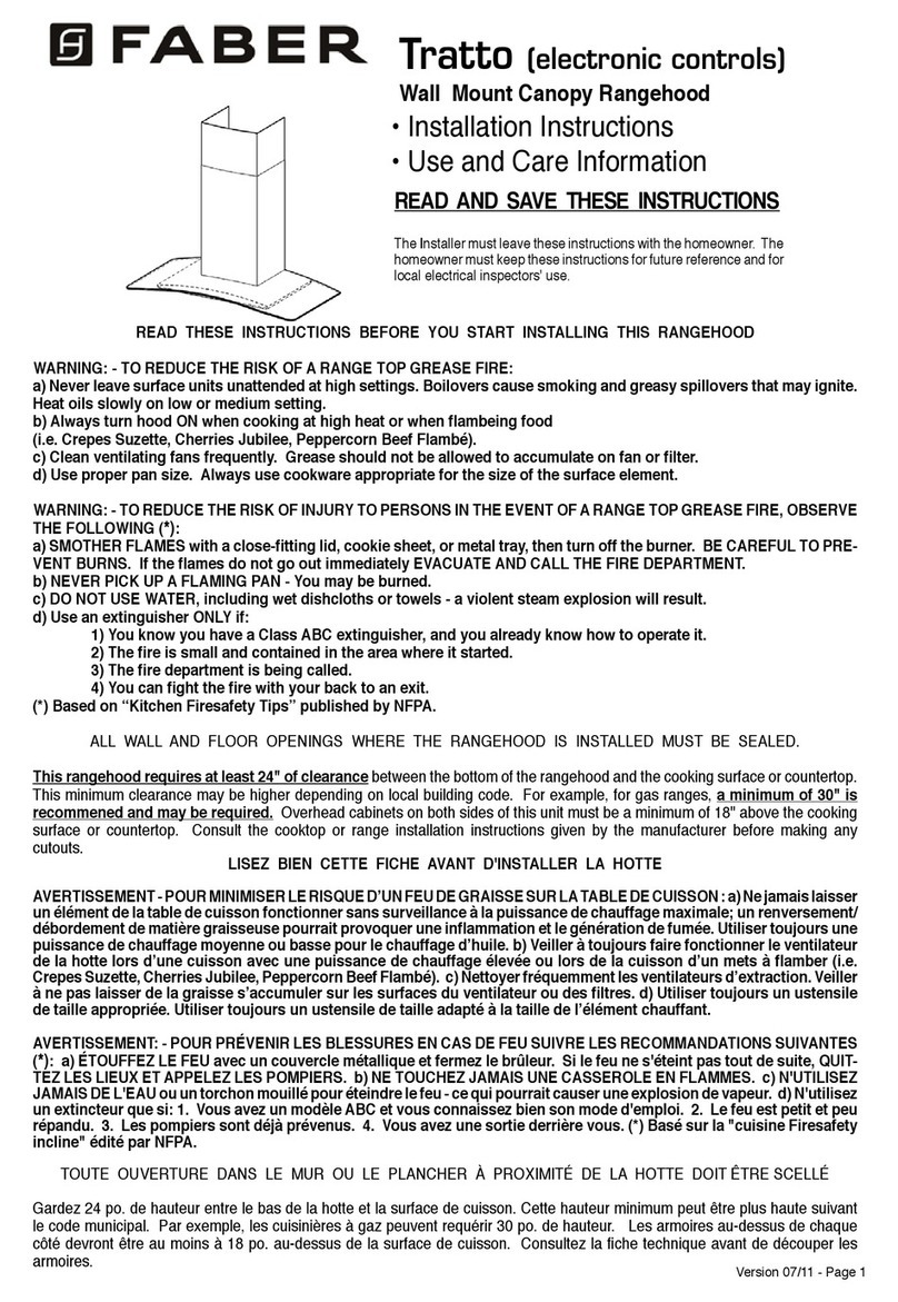 Faber TRATTO Manual de usuario