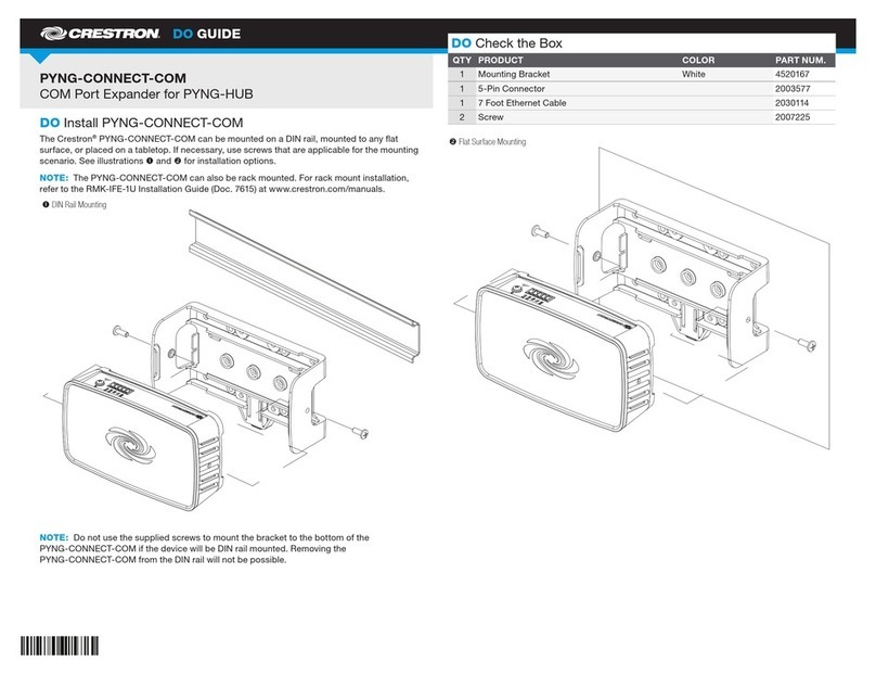 Crestron PYNG-CONNECT-COM Dibujo dimensional