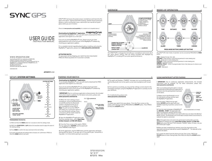 Syncactive SYNC GPS Manual de usuario