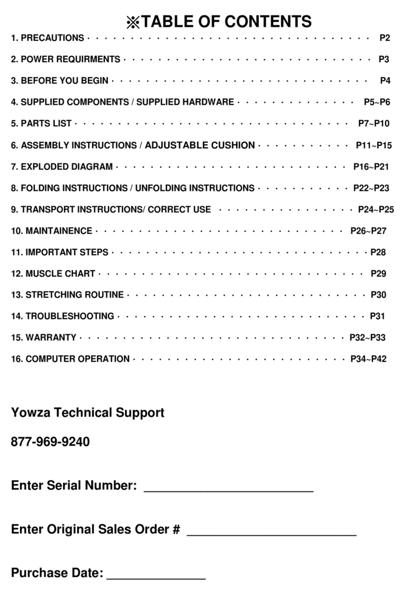 Yowza Osprey Manual de usuario