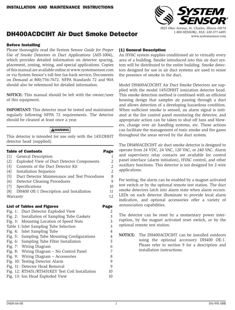 System Sensor DH400ACDCIHT Manual de usuario