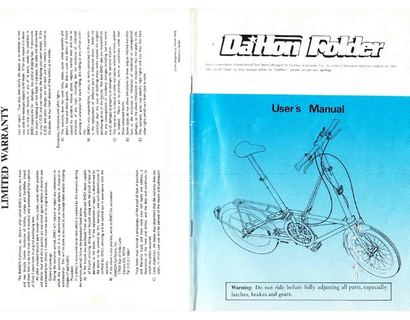 DAHON Folder 1987 Manual de usuario