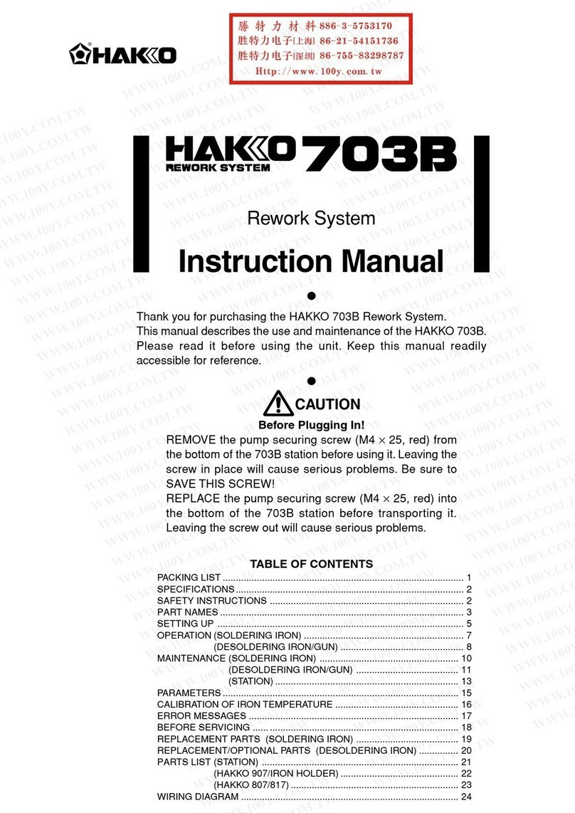 Hakko Electronics 703B Manual de usuario