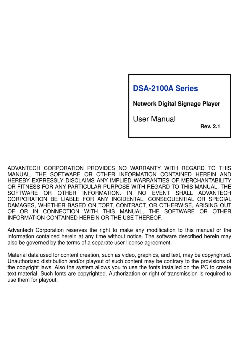 Advantech DSA-2100A Series Manual de usuario