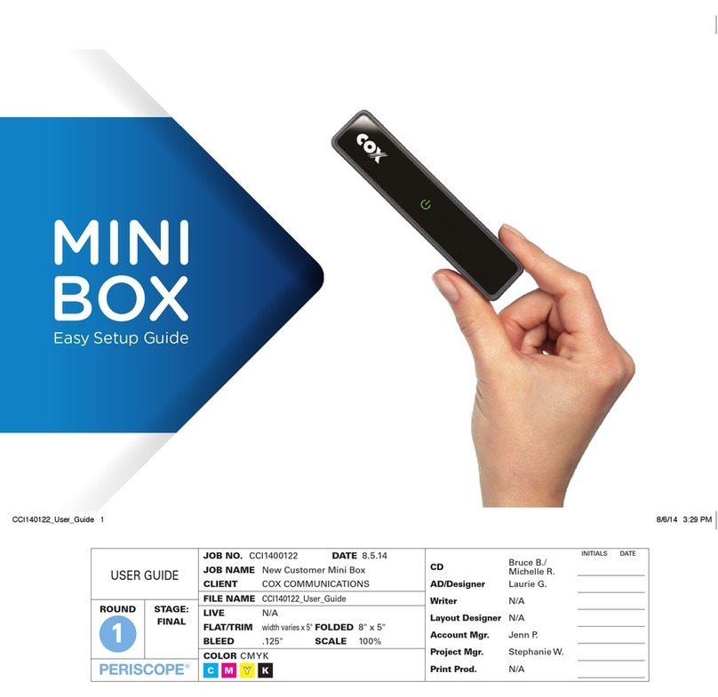 COX mini box Manual de usuario