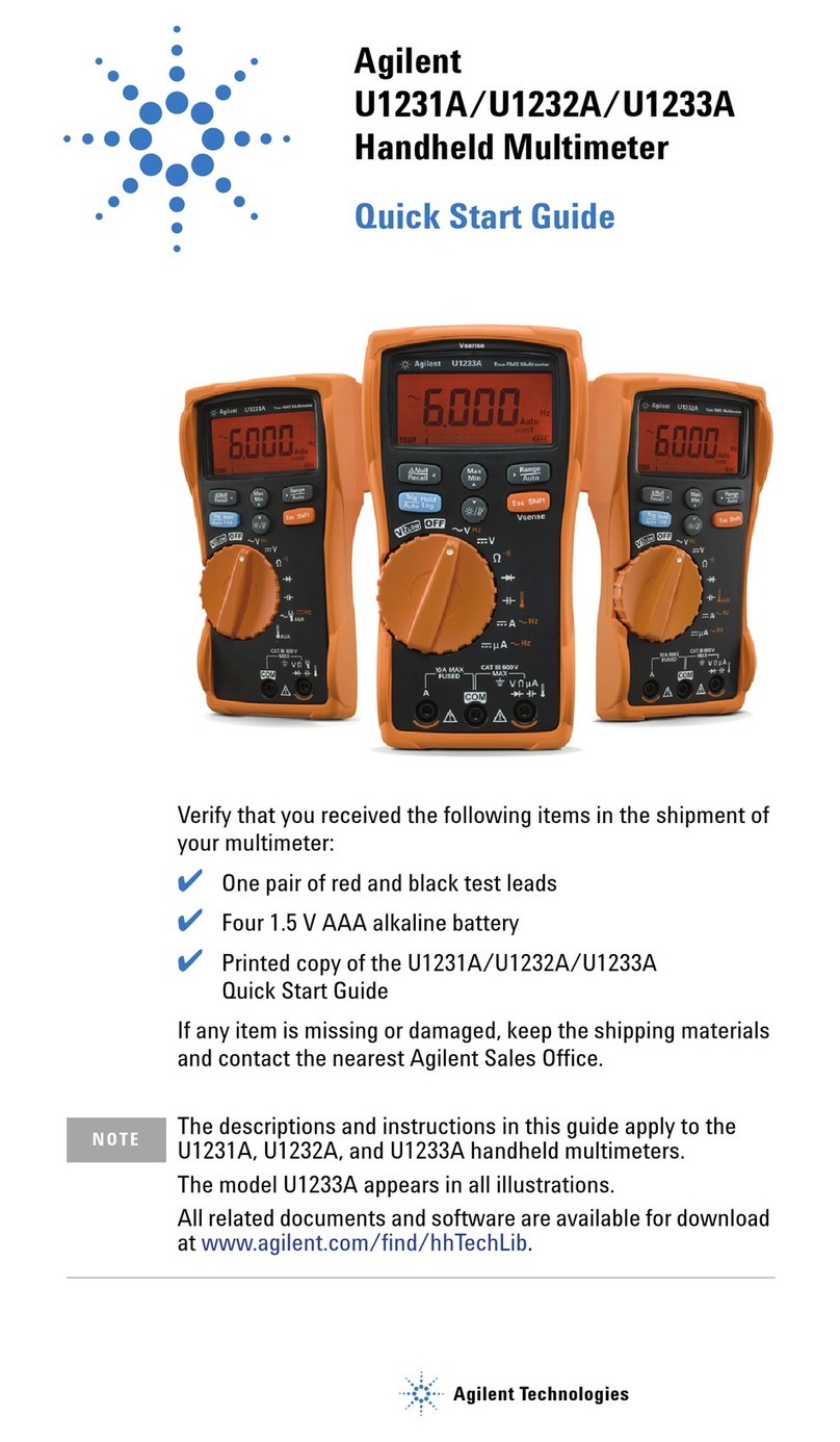 Agilent Technologies U1231A Manual de usuario