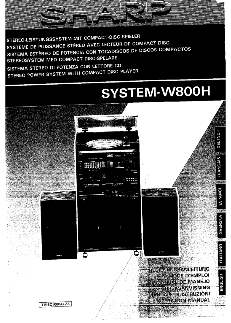 Sharp SYSTEM-W800H Manual de usuario