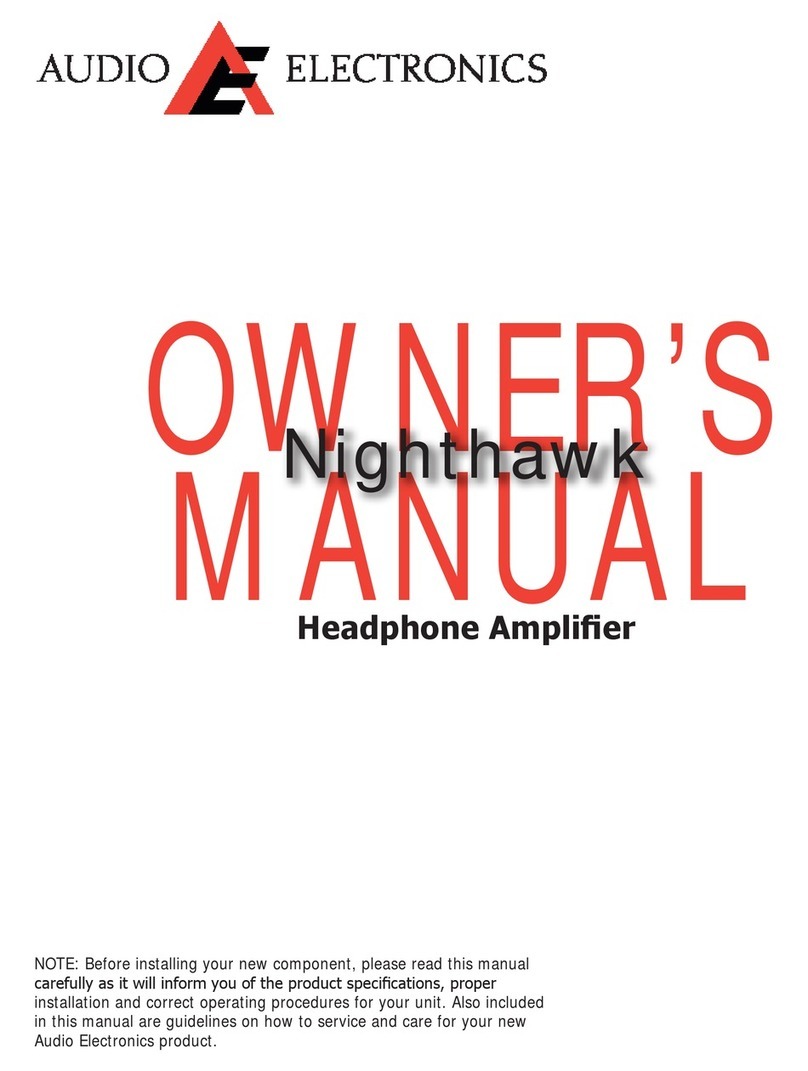 AUDIO ELECTRONICS Nighthawk Manual de usuario