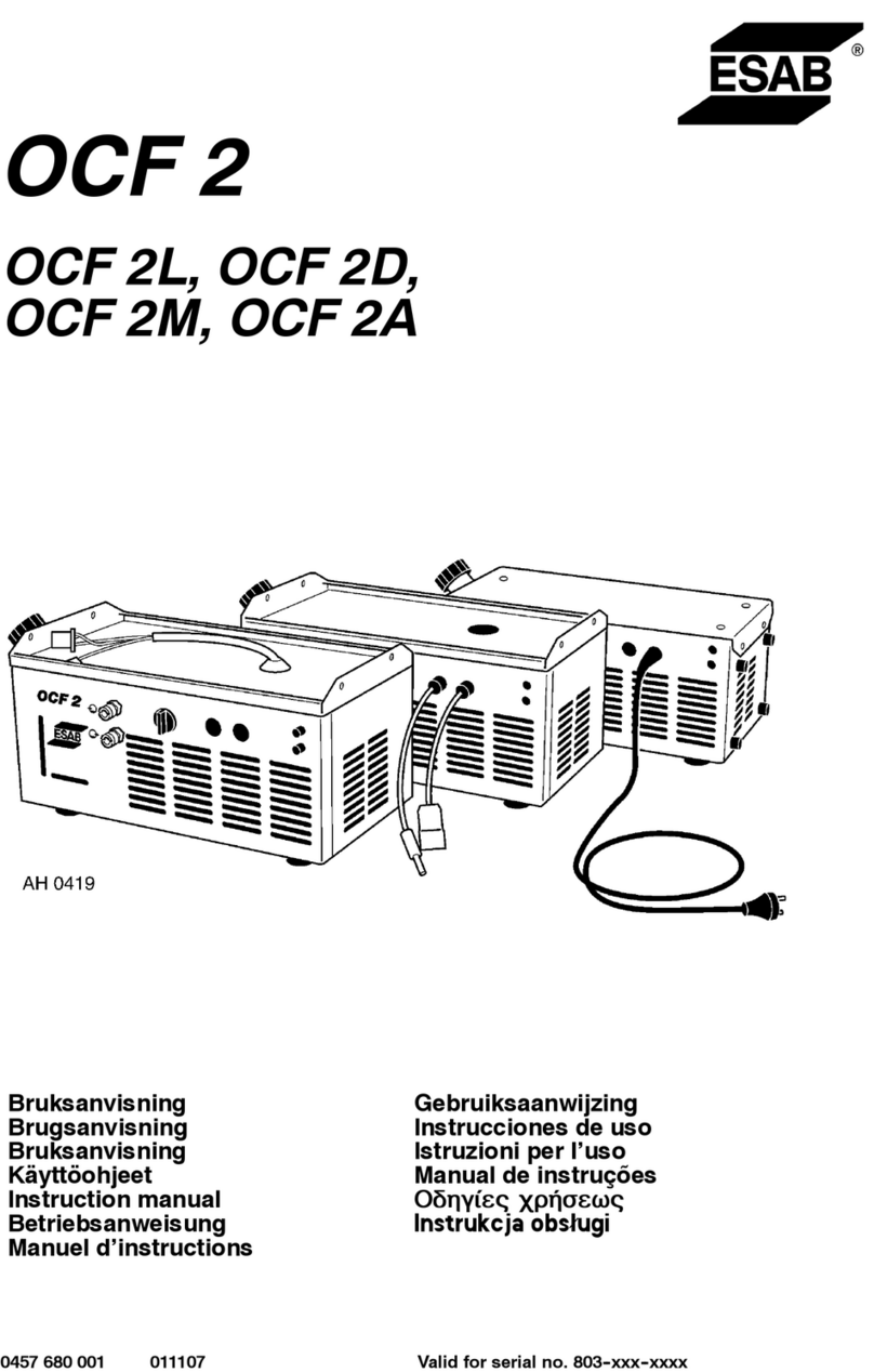ESAB OCF 2L Manual de usuario
