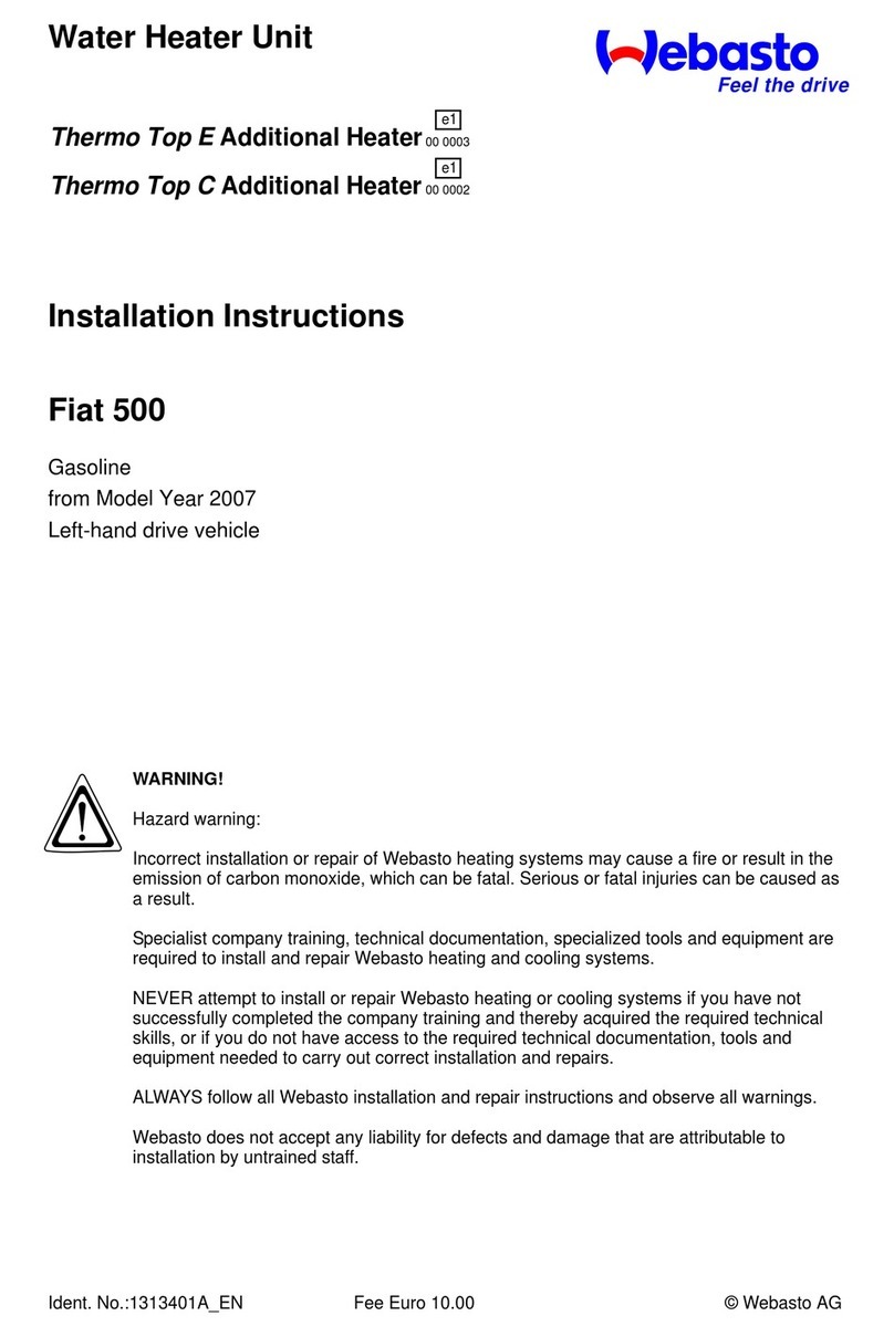 Webasto Thermo Top E Manual de usuario