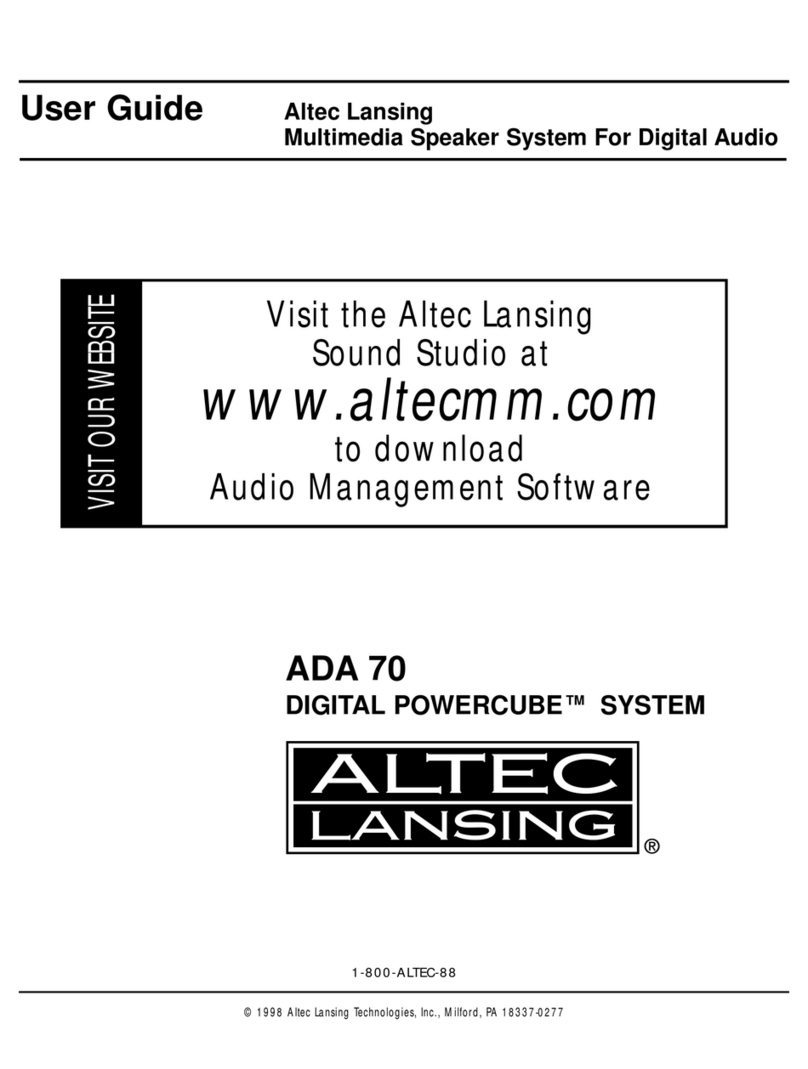 Altec Lansing ADA 70 DIGITAL POWERCUBE Manual de usuario