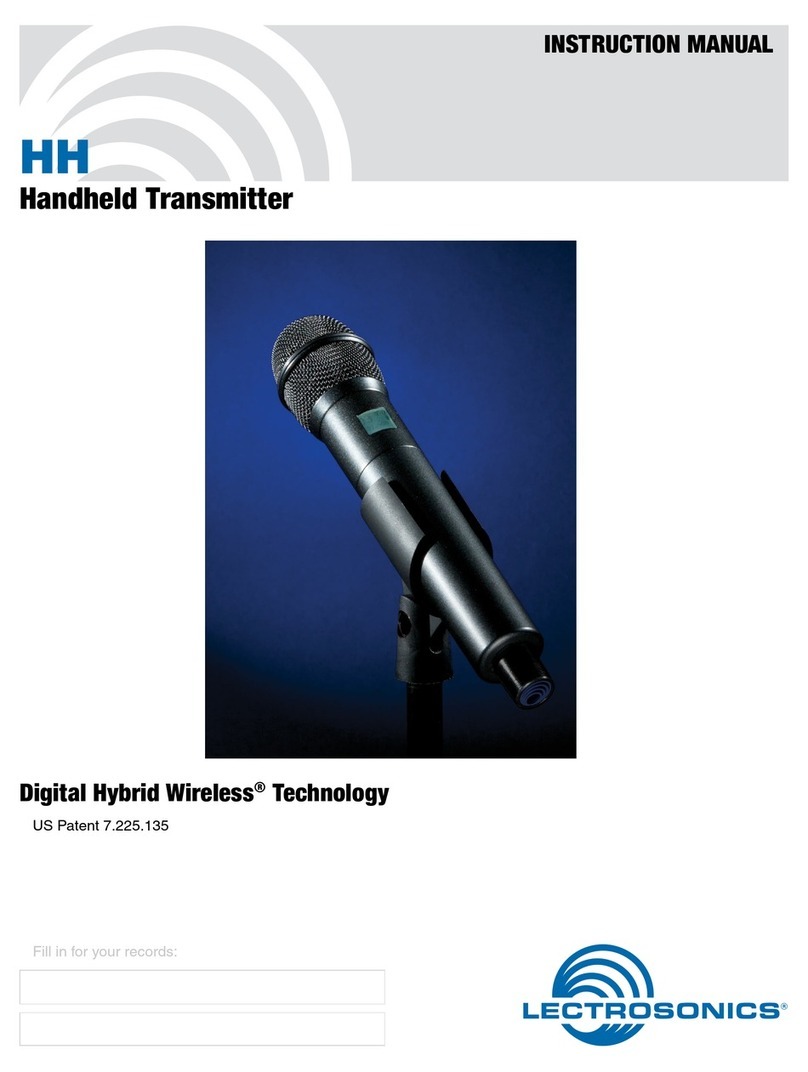 Lectrosonics Handheld Transmitter Manual de usuario Lectrosonics Handheld Transmitter Manual de usuario