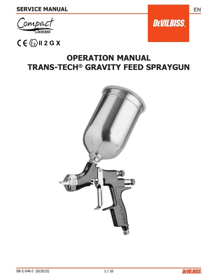 DeVilbiss TRANS-TECH GRAVITY FEED Manual de usuario