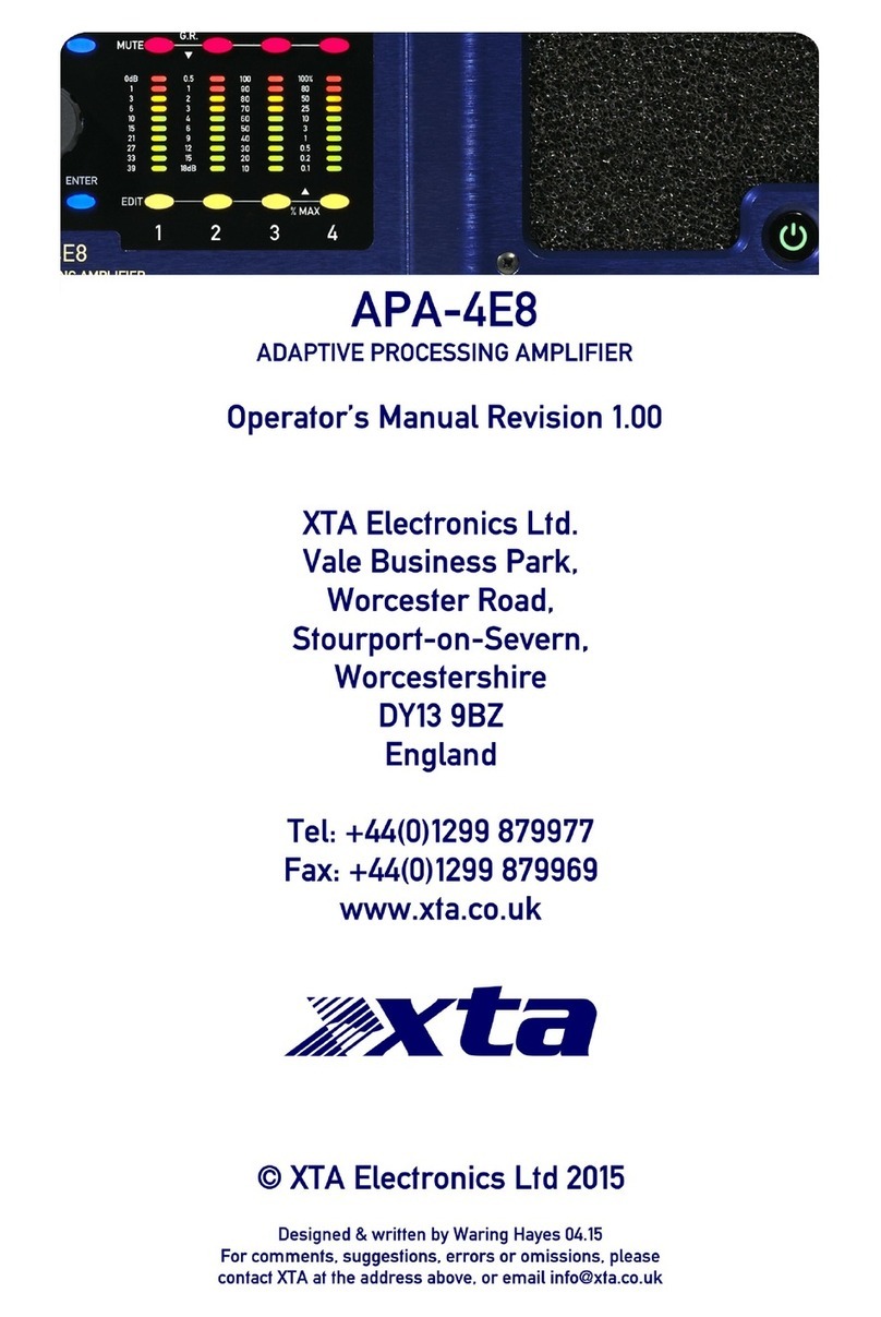 XTA apa-4e8 Manual de usuario
