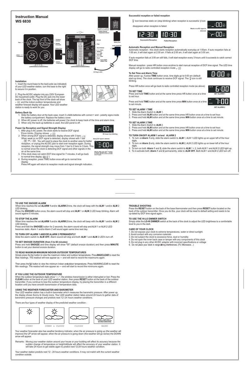 Technoline WS 6830 Manual de usuario Technoline WS 6830 Manual de usuario