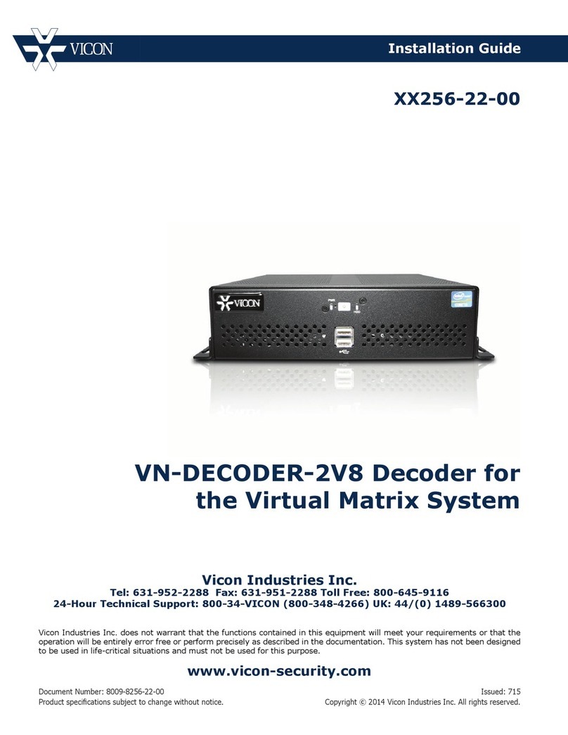 Vicon VN-DECODER-2V8 Manual de usuario