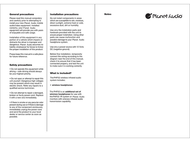 Planet Audio PHP32 Manual de usuario