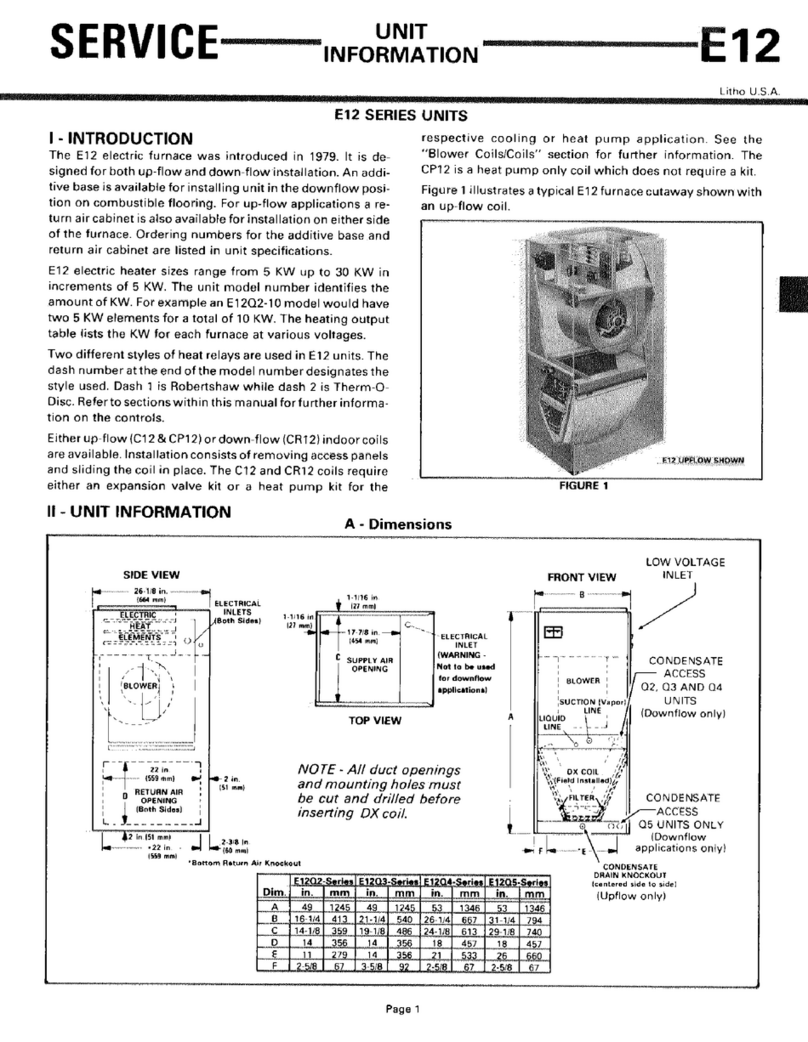Lennox E12Q2-05 Instrucciones de funcionamiento e instalación