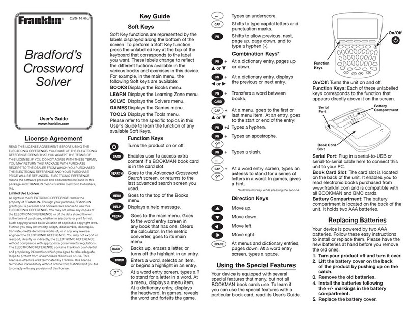 Franklin CSB-1470U Manual de usuario