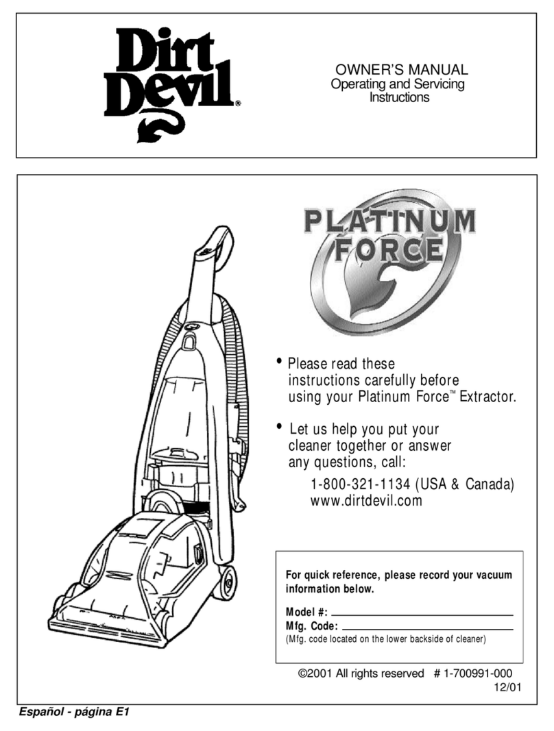 Dirt Devil Platinum Force Manual de usuario