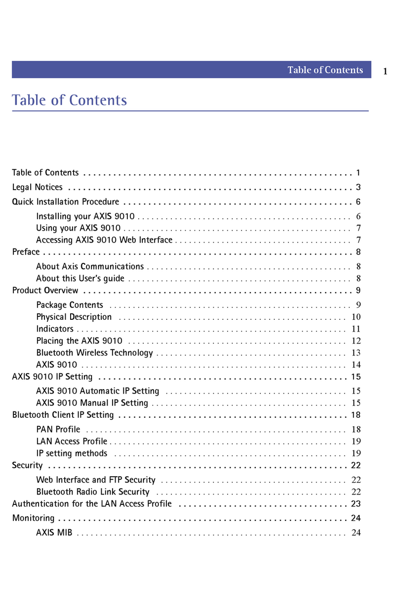 Axis 9010 Manual de usuario