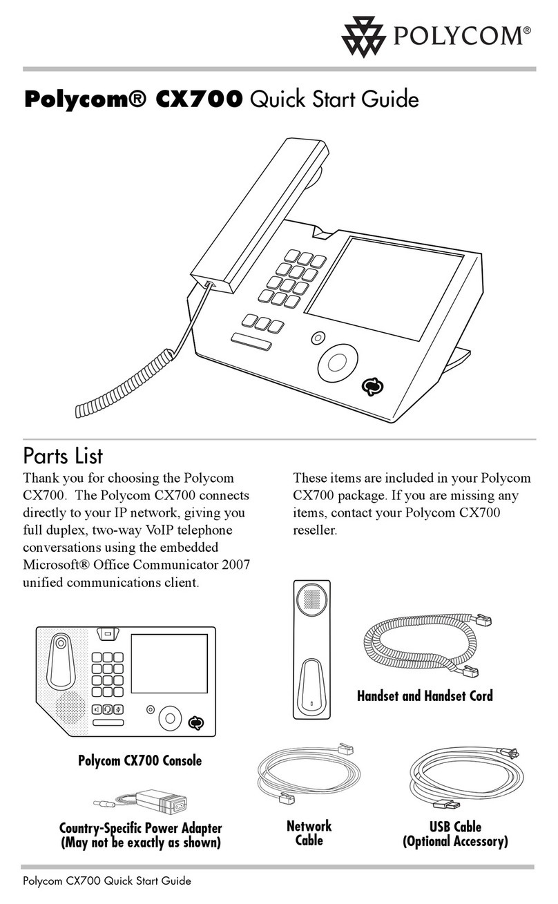 Polycom CX700 Manual de usuario Polycom CX700 Manual de usuario