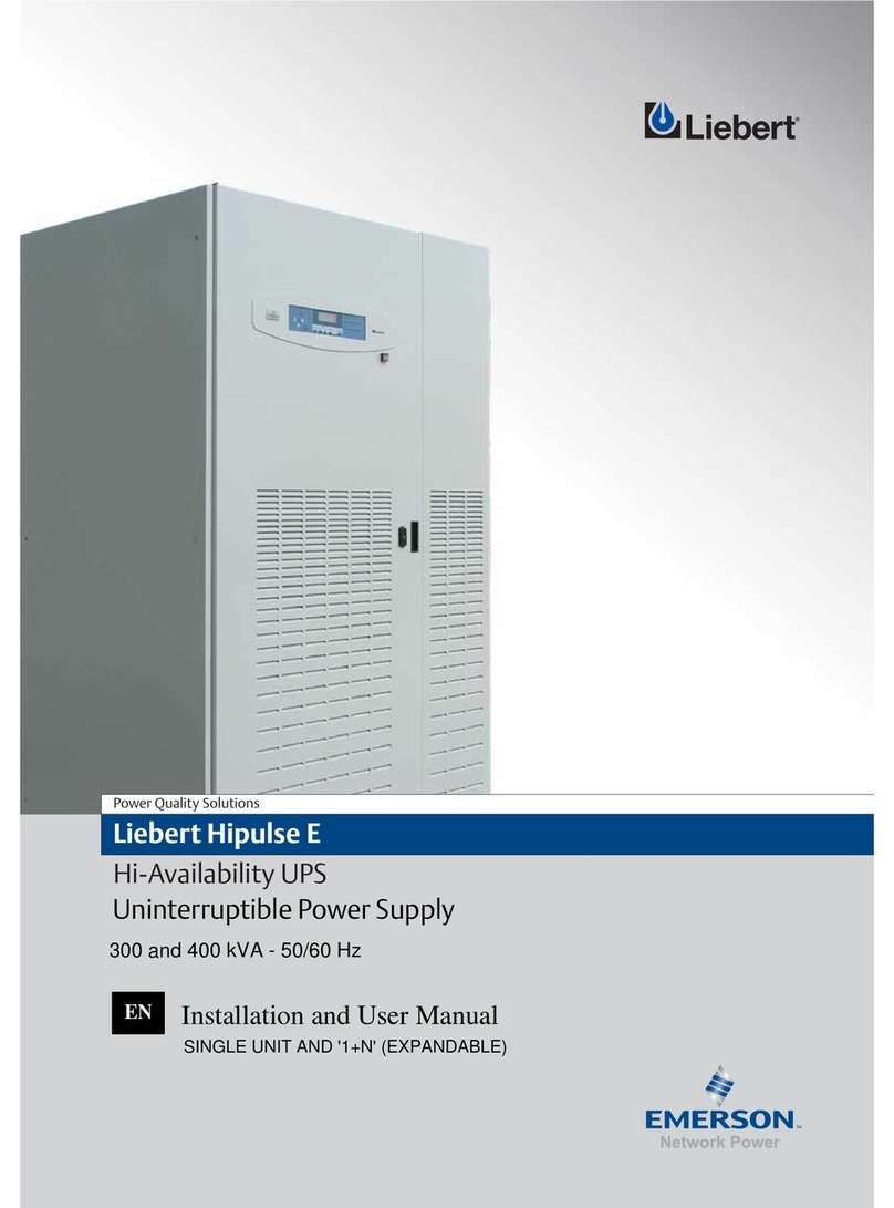 Liebert Hipulse E Manual de usuario Liebert Hipulse E Manual de usuario