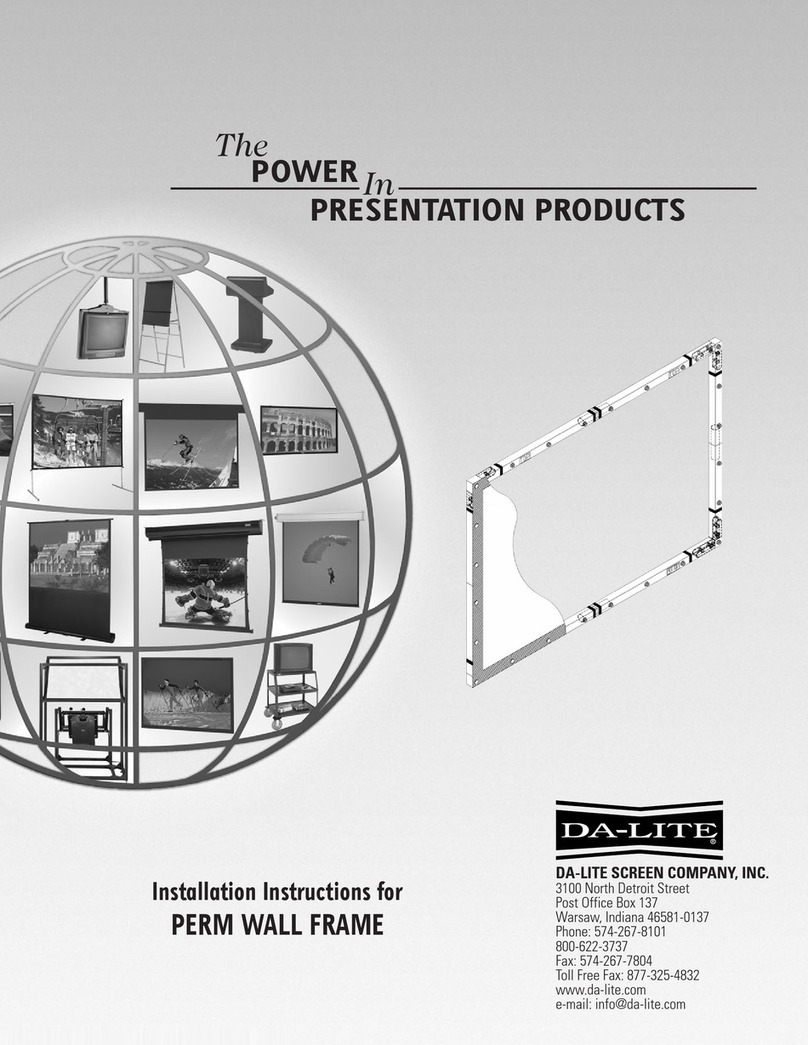Da-Lite PERM WALL FRAME Manual de usuario