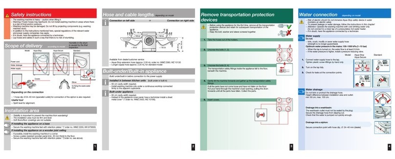 CONSTRUCTA Washing machine Manual de usuario