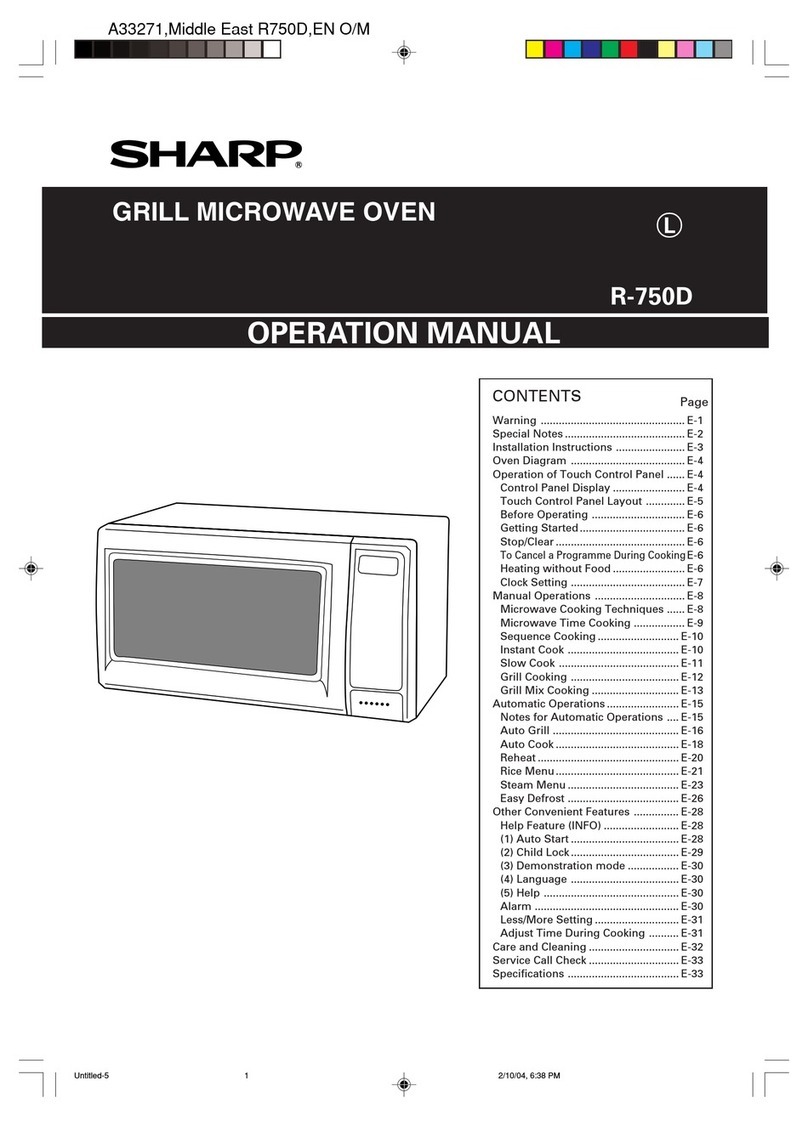 Sharp R-750D Manual de usuario