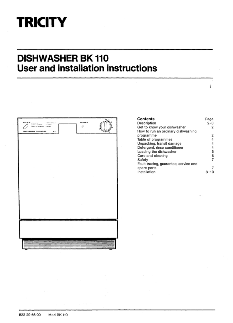 Tricity Bendix BK 110 Instrucciones de funcionamiento