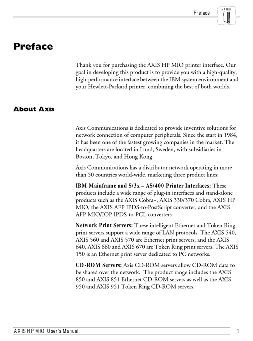 Axis AXIS HP MIO Manual de usuario