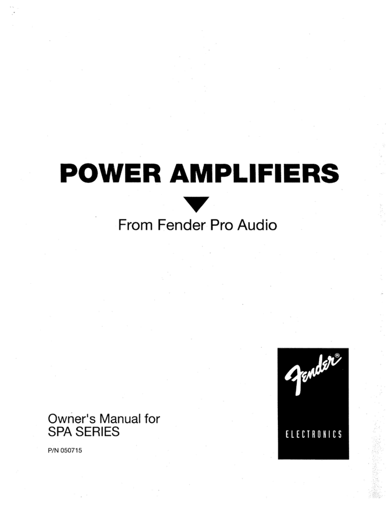 Fender SPA series Manual de usuario