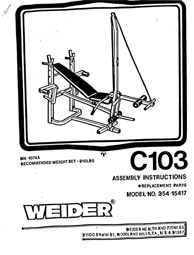 Weider C103 Manual de usuario