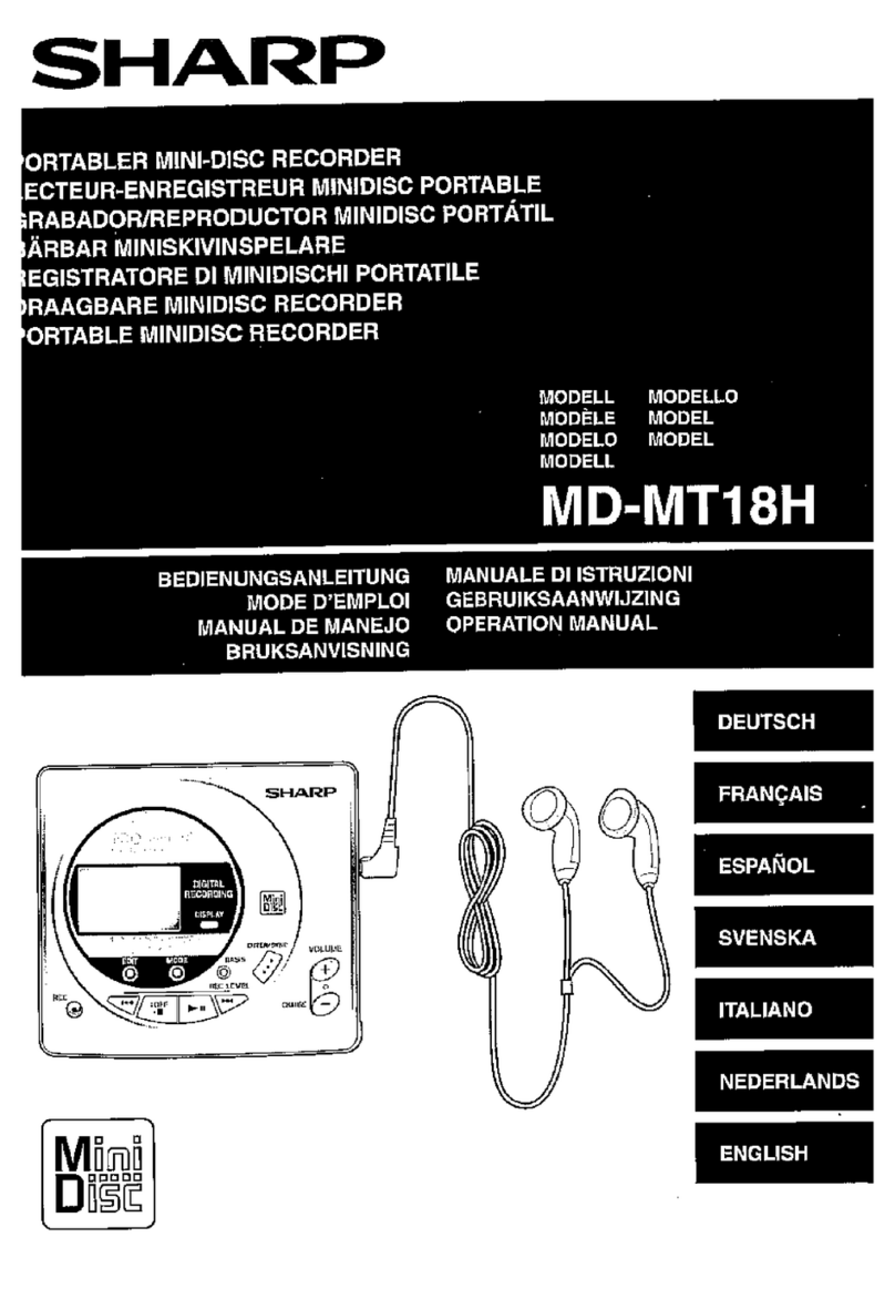 Sharp MD-MT18H Manual de usuario