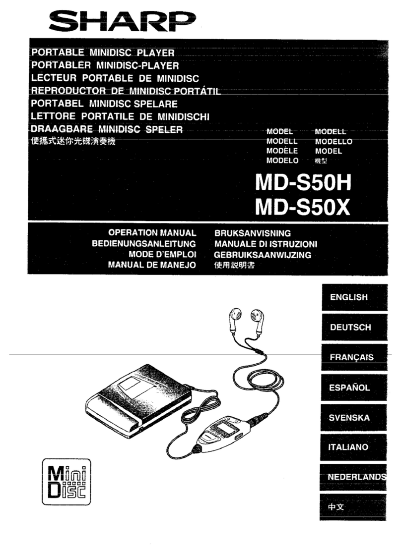 Sharp MD-S50H Instrucciones de montaje Sharp MD-S50H Instrucciones de montaje