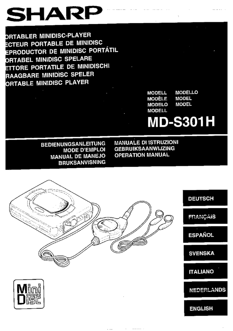 Sharp MD-S301H Manual de usuario