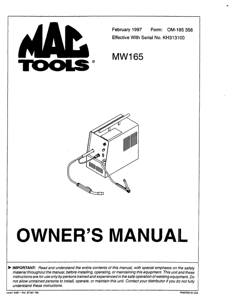 MAC TOOLS MW165 Manual de usuario