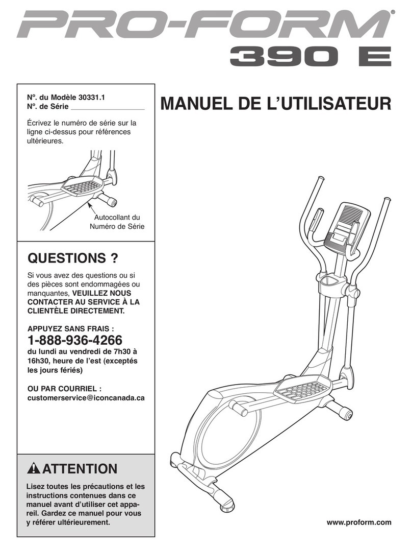 Pro-Form 390 E Manual de usuario