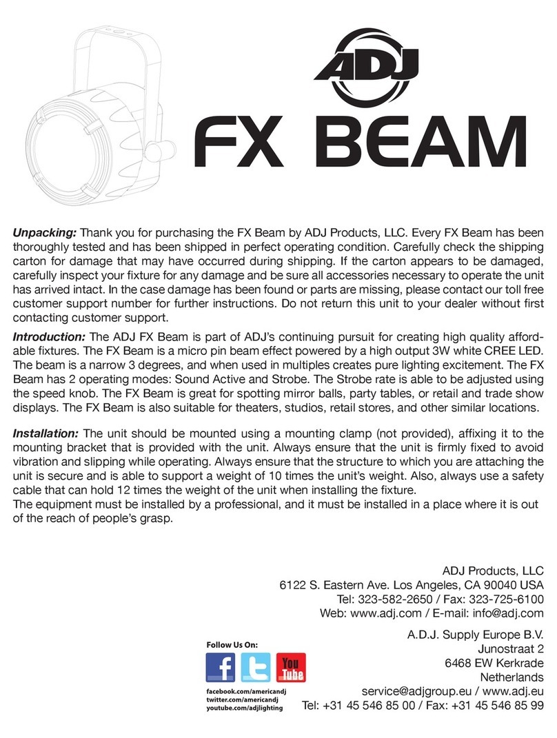 ADJ FX Beam Manual de usuario