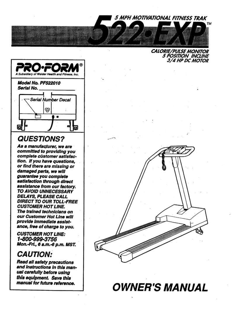 Pro-Form 522 Exp Manual de usuario