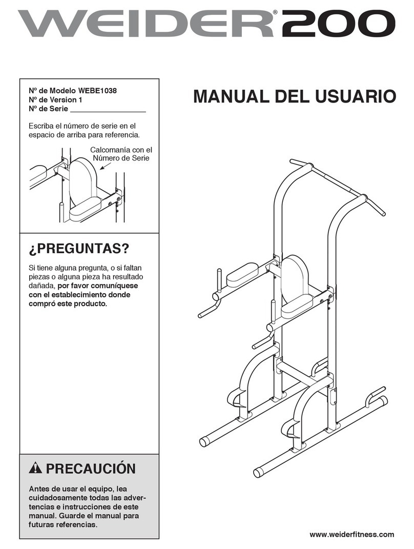 Weider 200 Bench Guía del usuario