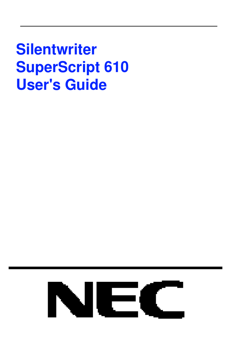 NEC SuperScript 610 Manual de usuario