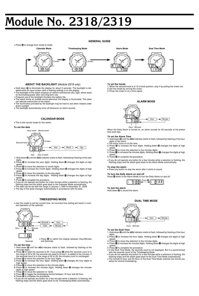 Casio 2318 Guía de configuración