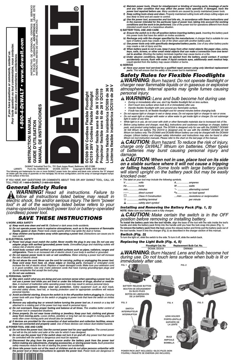 DeWalt DC509 Manual de usuario